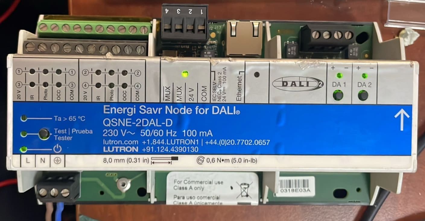 LUTRON QSNE-2DAL-D ENERGI SAVR NODE FOR DALI 230V-50/60 HZ