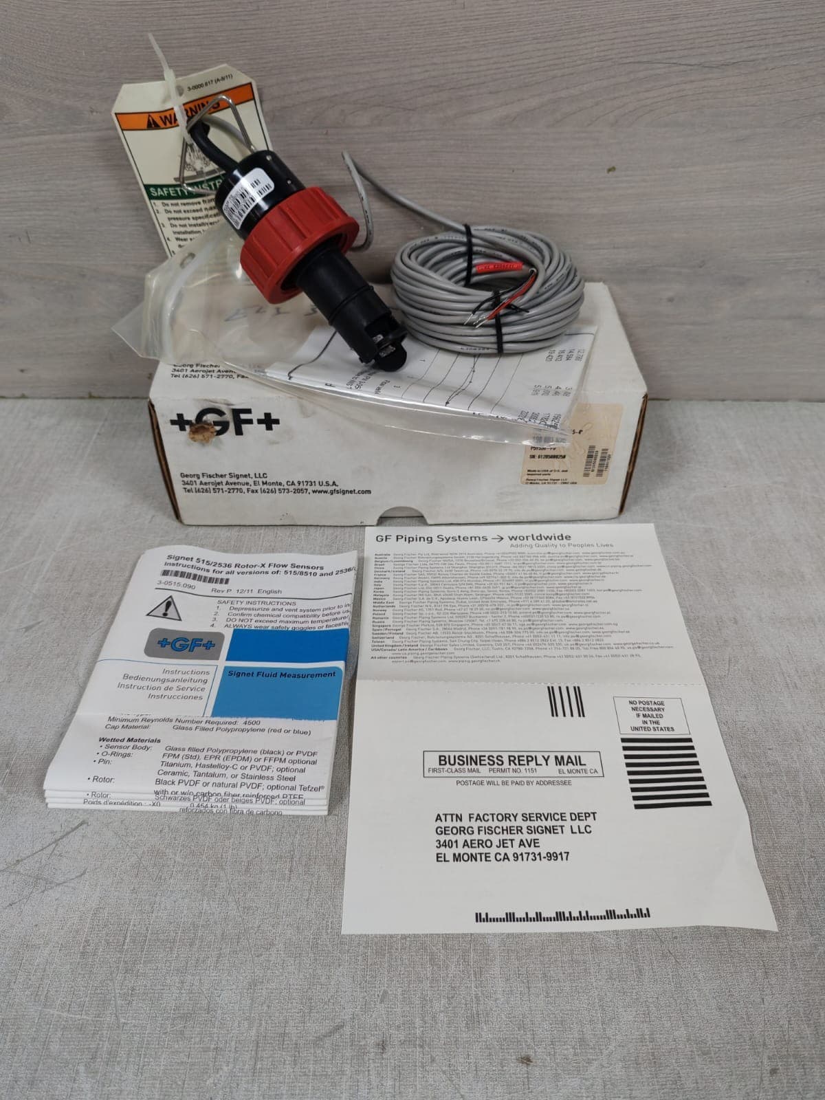 GEORGE FISCHER 198 801 620 FLOW SENSOR PPTI FLOW 0.5-4