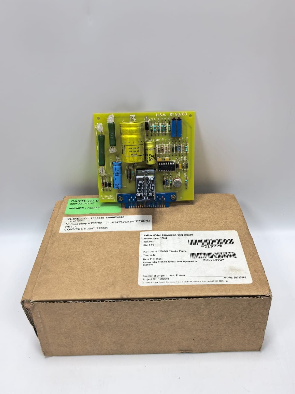 CONVERGY RT 90/80 220VAC 60Hz PCB BOARD