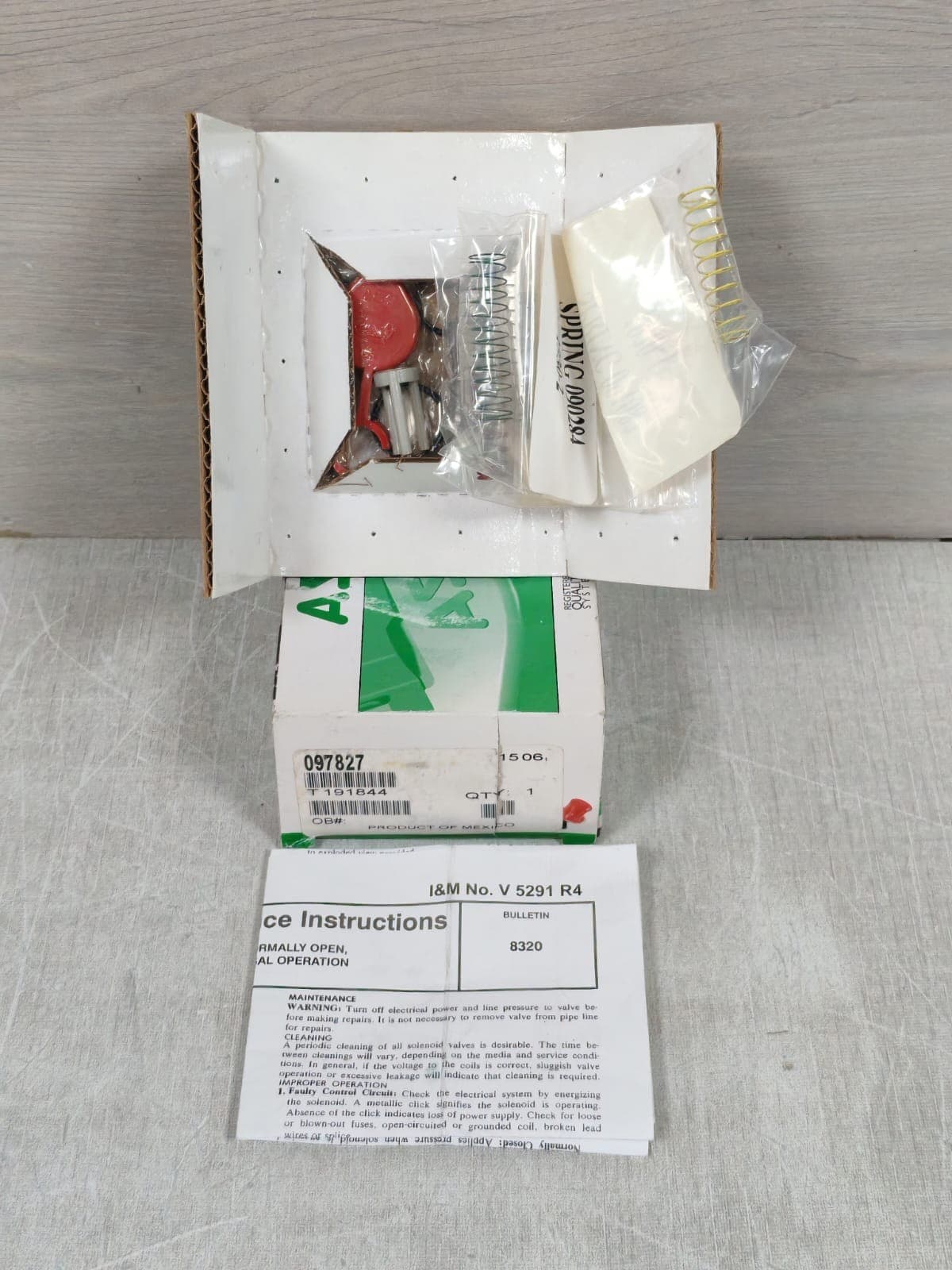 ASCO REDHAT 097827 VALVE REBUILD KIT