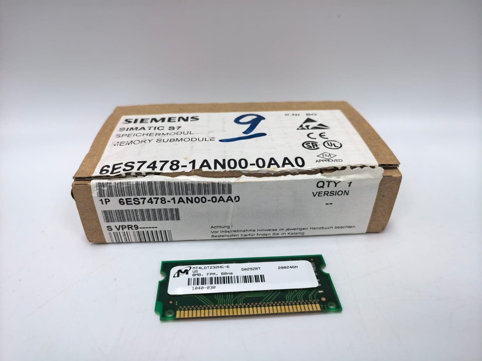 SIEMENS 6ES7478-1AN00-0AA0 SIMATIC S7 MEMORY SUBMODULE