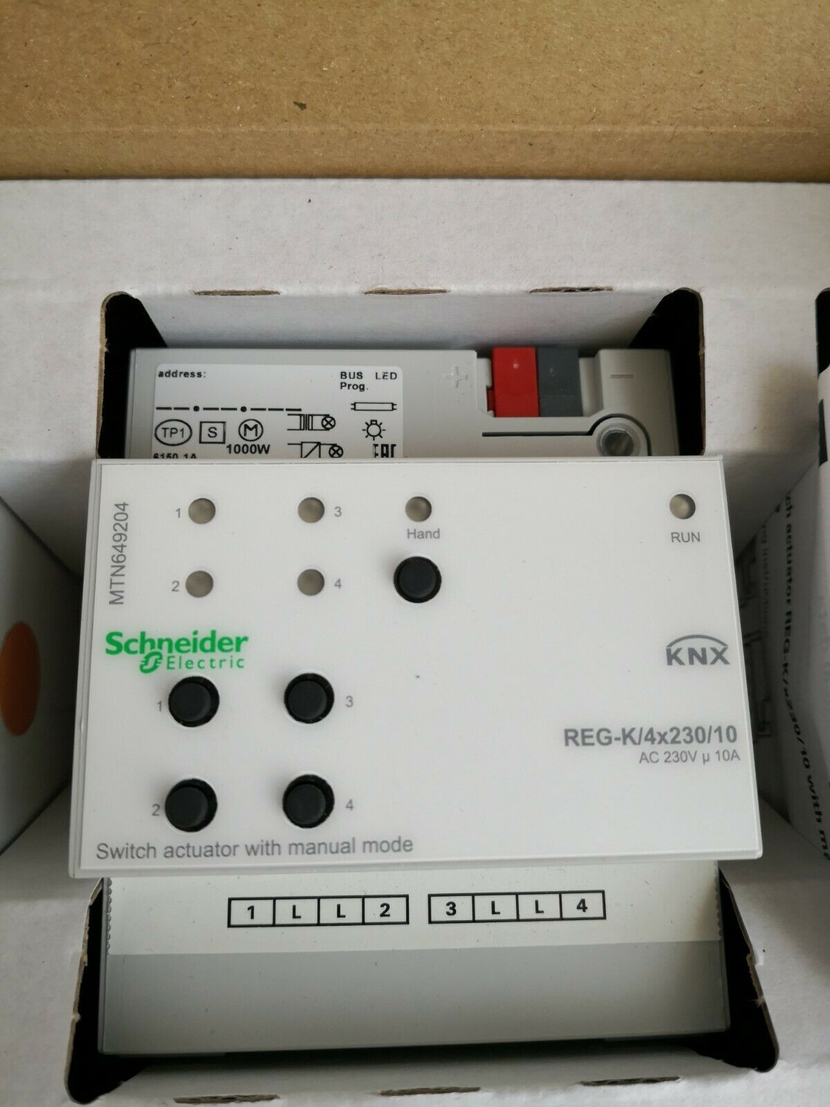 New Schneider Mtn6494 Knx Switch Actuator Reg K4x With But Mode Orbit Surplus