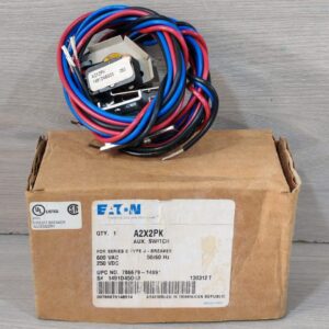 EATON/CUTLER-HAMMER A2X2PK AUX. SWITCH FOR SERIES C TYPE J-BREAKER 1491D45G03 / New – Open box