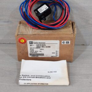 EATON / CUTLER-HAMMER ALM1M1BEPK SINGLE BELL ALARM FOR TYPE E BREAKER 66C1570G43 / New – Open box