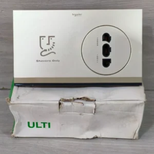 Schneider US727H XCG ULTI Shaver Socket Champagne Gold 110-240 VAC-NEW WITH OLD/DAMAGED BOX