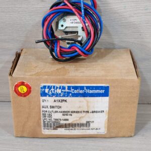 EATON A1X2PK AUX.SWTCH FOR CUTLER-HAMMER SER.C TYPE J-BREAKER 1491D45G02 600VAC / New – Open box