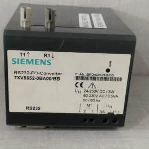 USED SIEMENS RS232-FO-CONVERTER 7XV5652-0BA00/BB 24-250V -W/O ANY ACCS.