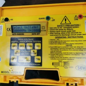 USED SEW 6212A IN DIGITAL HIGH VOLTAGE DIGITAL INSULATION TESTER -TRIED & TESTED