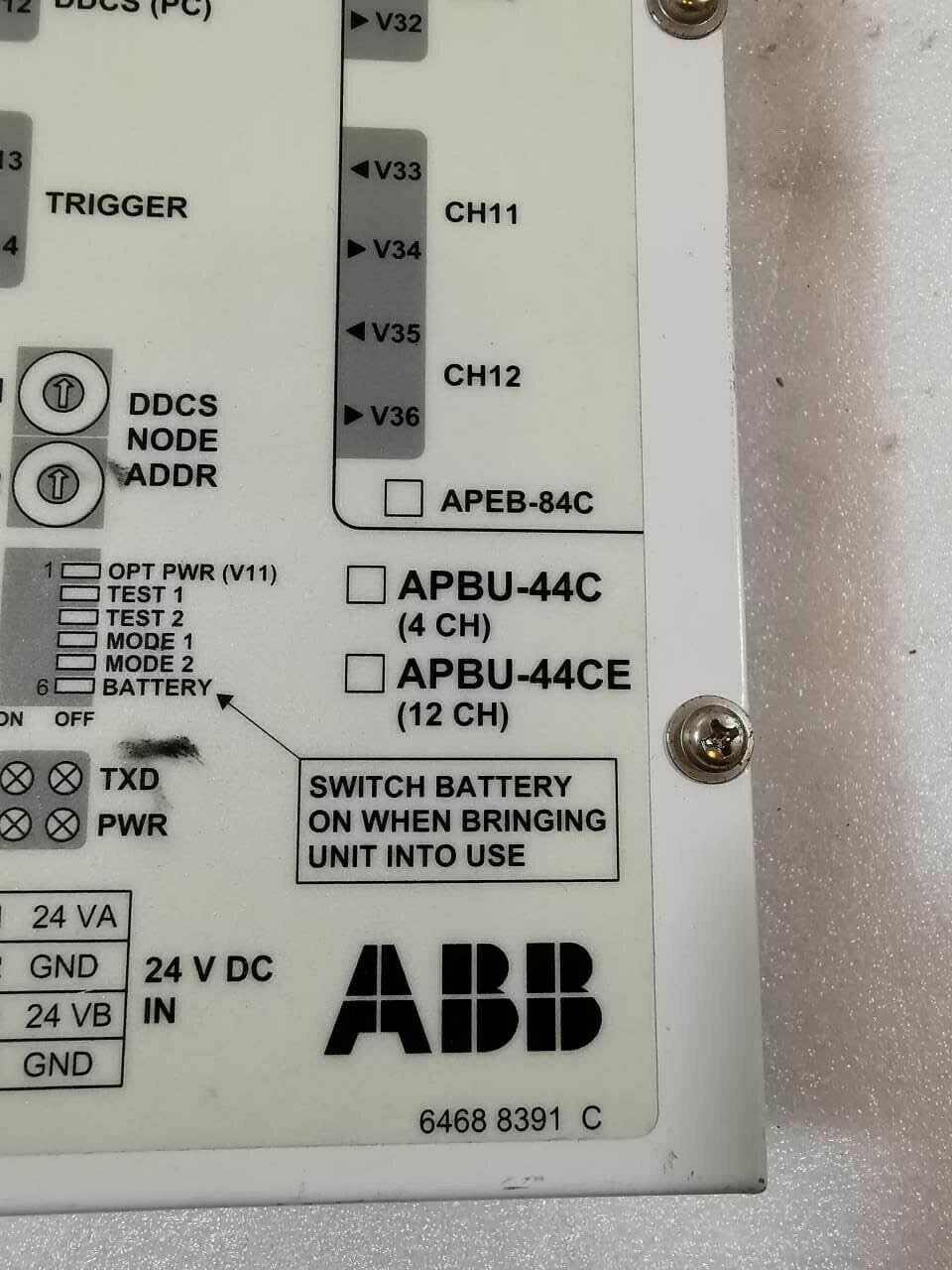 USED ABB APBU-44C / 6468 8391 C Branching UniT PC Board Kit. 68262020G EL