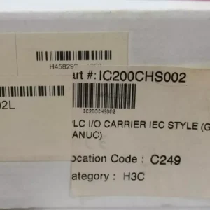 NEW GE FANUC IC200CHS002L/ IC200CHS002 I/O CARRIER BOX STYLE / New – Open box