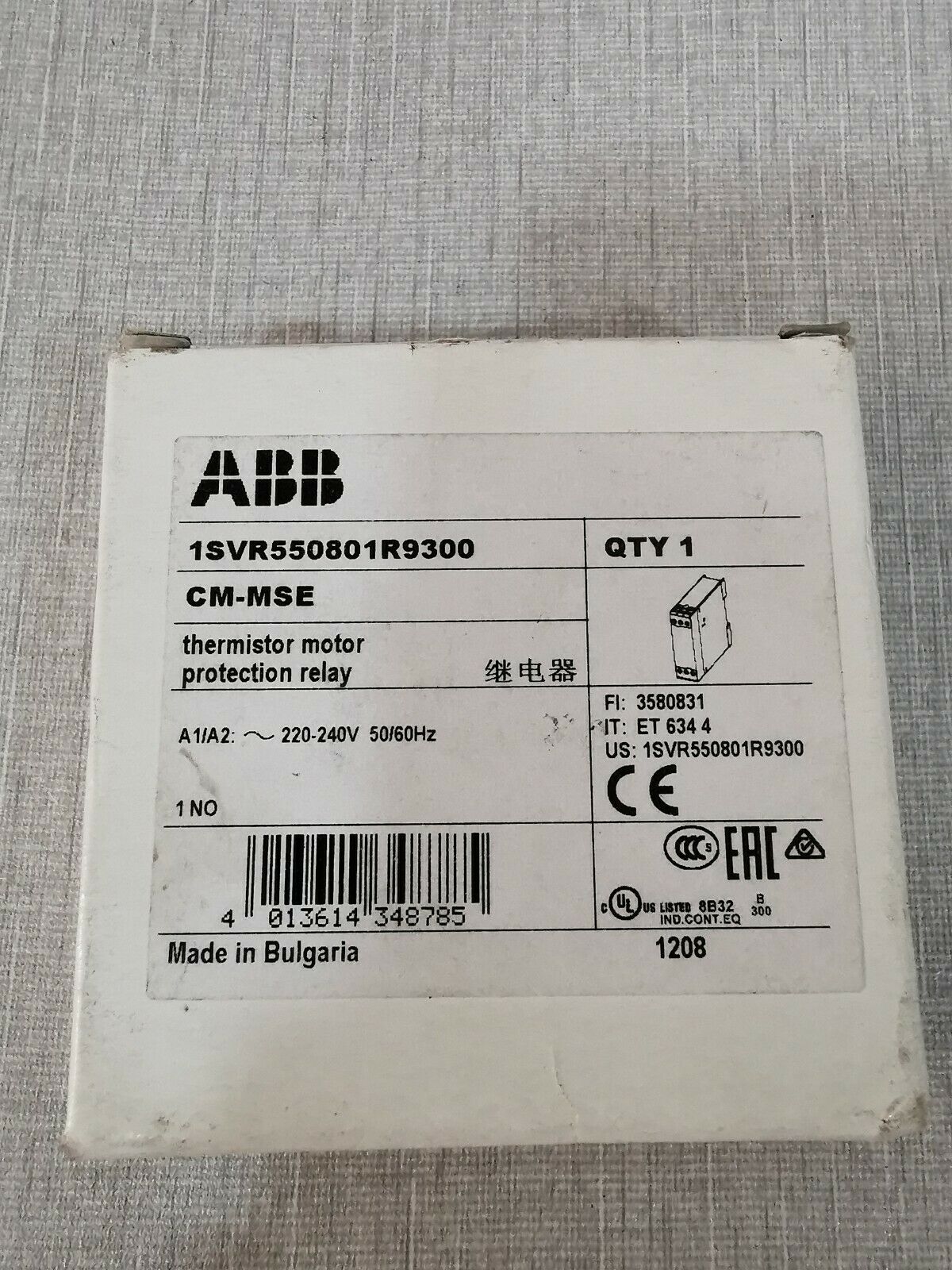 NEW ABB CM-MSE Protection Relay 1SVR550801R9300 - Orbit Surplus