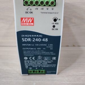 USED MW MEAN WELL SDR-240-48 POWER SUPPLY 100-240VAC 2.6A -W/O ANY ACCS.