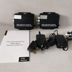 TOPTEN TOP-R2V1RDFC-20K VIDEO AUDIO DATA CONVERTER Transmitter & Receiver / New – Open box
