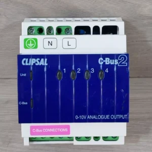 LOT 2 PCS. Clipsal L5504AMP 4-Channel Analog Output Unit (Mfg. 2015) - FOR PARTS