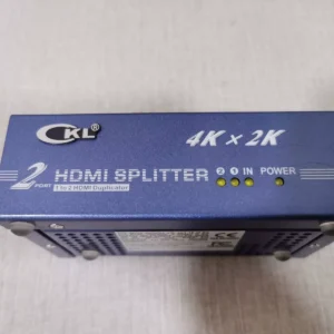 USED CKL 4Kx2K 2 PORT HDMI SPLITTER 1 to 2 HDMI Duplicator WITHOUT ANY ACCESSORIES