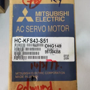 MITSUBISHI HC-KFS43-S51 AC SERVO MOTOR 129V WITH FHILTY BOX / New – Open box