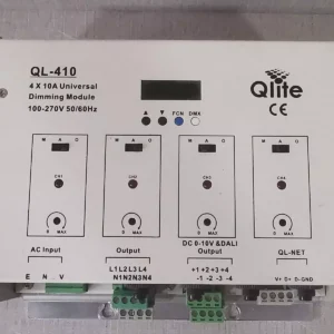 USED Qlite QL-410 4x10A UNIVERSAL DIMMING MODULE 100-270V 50/60Hz- W/O ANY ACCS.
