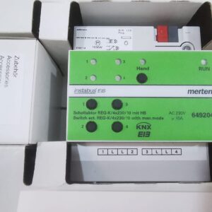 MERTEN INSTABUS EIB KNX 649204 SCHALTAKTOR REG K / 4X230/10 MIT HB SWITCHING ACTUATOR / New – Open box