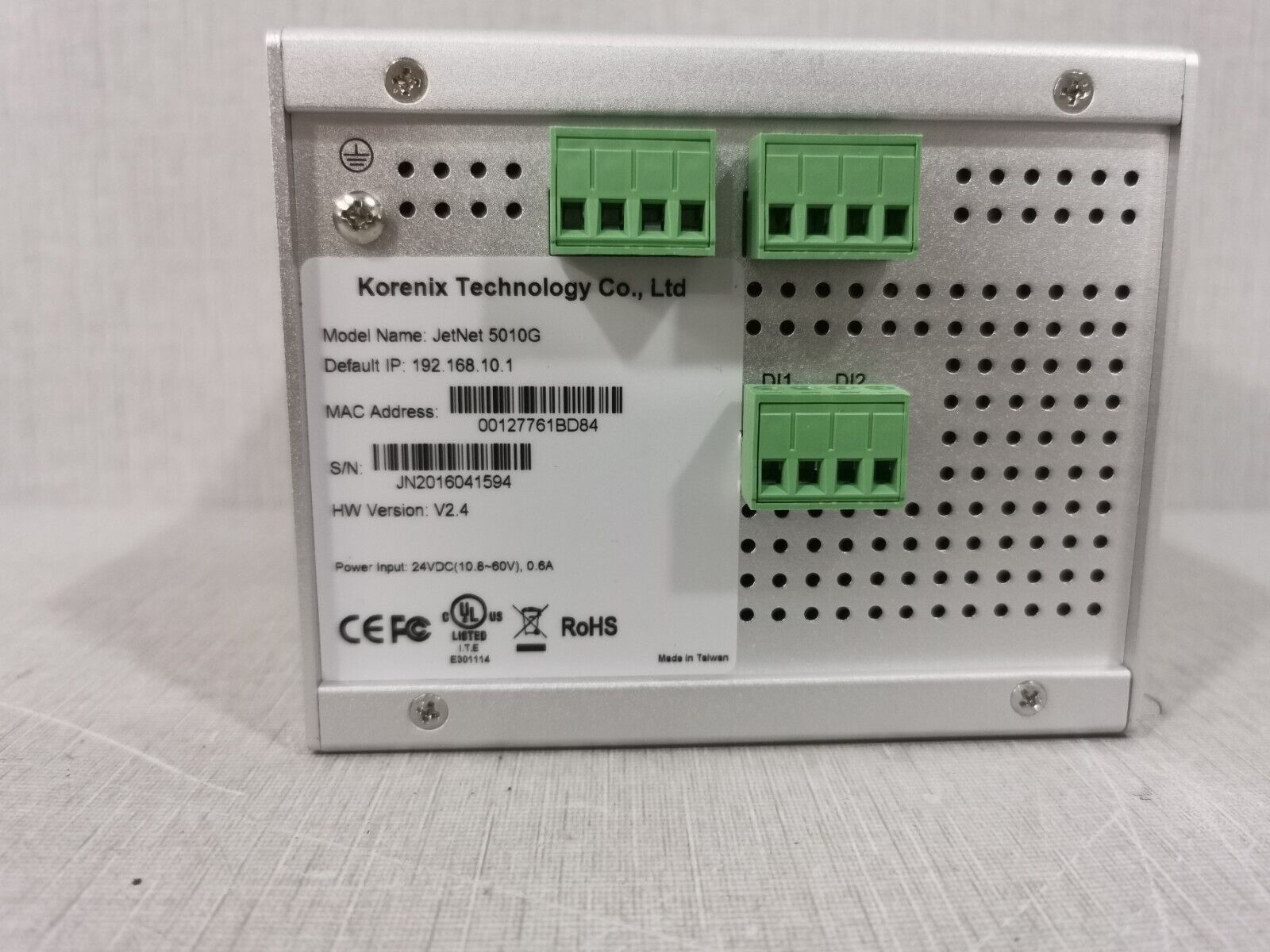 Korenix JETNET 169.200.1.39/ 5010G Spare 2 Compact Ethernet Switch VER ...