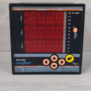USED CONZERV EM6400 VER 03.02.02 LOAD MANAGER DIGITAL CONTROL 44-300V- W/O ACCS.