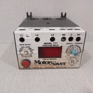 Used Motorsaver Model 777 Overload Relay/Three Phase Electric Motor Protector