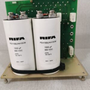 Used RIFA PEH169UK415VM 1500µF 350V Terminal Capacitor with Assy 243194 PCB Board