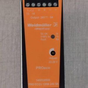 USED LOT 2 Weidmuller PRO eco / Pro Eco3 120W 24V 5A Din Rail Power Supply 1469530000