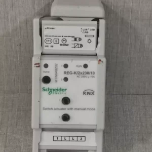 USED SCHNEIDER ELECTRIC MTN649202 KNX REG-K/2X230/10 230V 10A SWITCH ACTUATOR