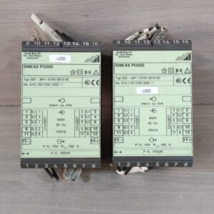 USED Lot 2PCS CAMILLE BAUER SINEAX PQ502/502-34F1 G191 0010 00 TRANSDUCER CONVERTER