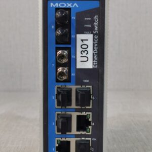 Used Moxa EDS-308-MM-ST REV.2.1 EtherDEVICE Switch 8 Port - W/O ACCS.