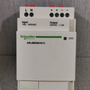 USED SCHNEIDER ABL8MEM24012 Regulated Switch Power Supply 100-240VAC - W/O ANY ACCS.