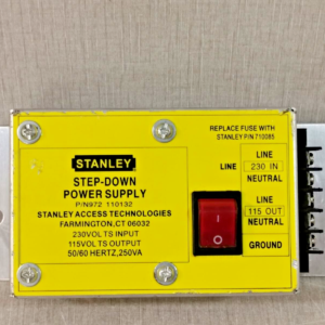 USED STANLEY STEP-DOWN POWER SUPPLY 972 110132 -230V/115V 50/60HERTZ,250VA