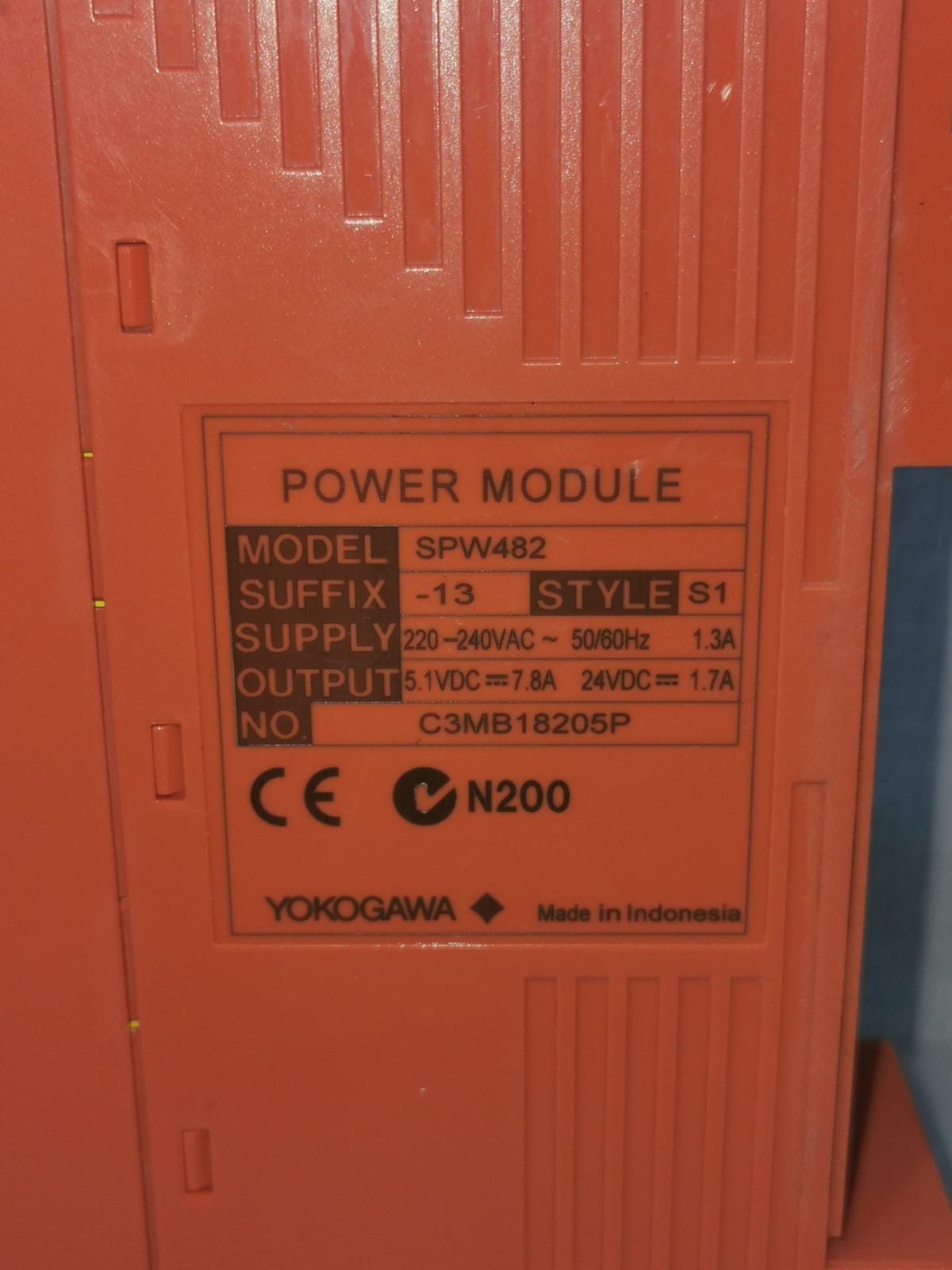 YOKOGAWA SPW482-13-S1 Power Module - Missing Top Cover - Seller Refurbished - Image 2