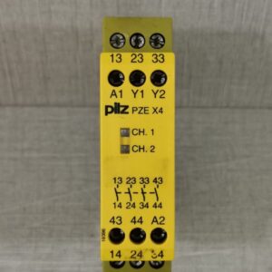 USED PILZ PZE X4 24VDC 4S SAFETY RELAY/“BROKEN CASE AS SHOWN IN THE PHOTOS”