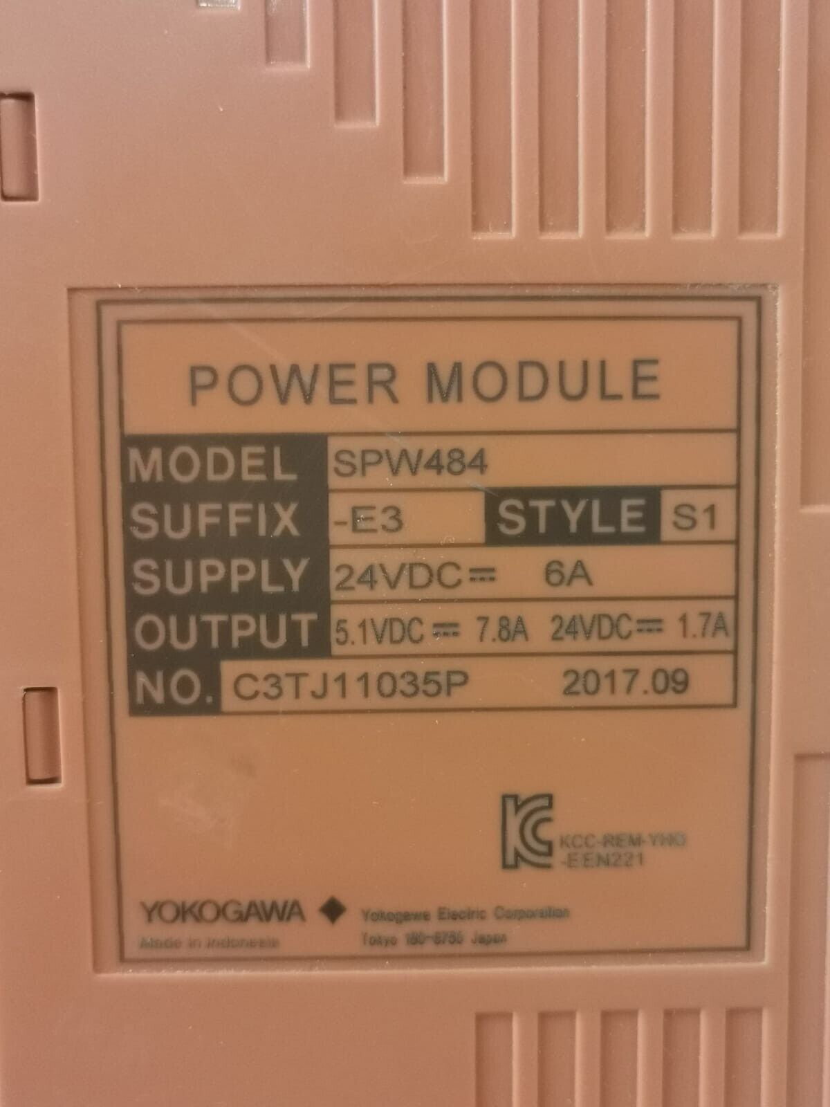Yokogawa SPW484-E3-S1 ProSafe-RS Power Module - Seller Refurbished - Image 2