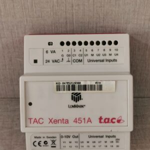 USED LONMARK TAC XENTA 451A UNIVERSAL I/O MODULE 007302850 Ver. 1.14 LOT 2