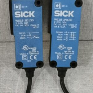 USED SICK WE18-3N130 + WS18-3D130 Photoelectric Sensors