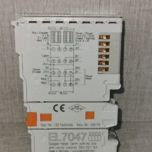 USED BECKOFF EL7047 STEPPER MOTOR TERM WITH INC. ENC AND VECTOR CONTROL