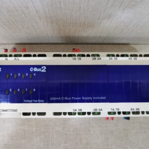 USED CLIPSAL L5508RVF C-BUS2 8-CHANNEL VOLTAGE FREE RELAY (MFG 2008)