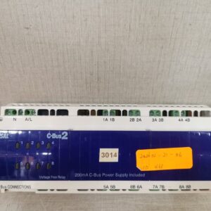 USED CLIPSAL L5508RVF C-BUS2 8-CHANNEL VOLTAGE FREE RELAY (MFG 2015)