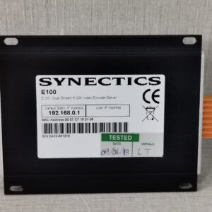 USED SYNECTICS E100 DUALSTREAM H.264 VIDEO ENCODER/ SERVER WITHOUT ANY ACCESSORIES
