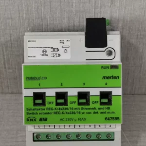USED MERTEN 647595 SWITCH ACTUATOR REG-K/4x230/16