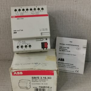 ABB i-BUS EIB SM/S 3.16.3O GH Q631 OO34 R0111 CURRENT MODULE 16A O,O3A / New – Open box
