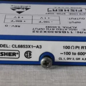 FISHER CL6853X1-A3 11B5830X2323 ISOLATED RTD INPUT REV G NEW WITHOUT BOX