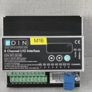 USED EDIN DIN-INT-00-08 8 CHANNEL I/O INTERFACE 24VDC 50mA W/O ANY ACCS.