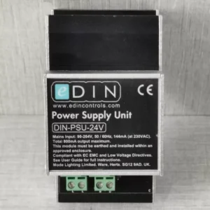 USED eDIN DIN-PSU-24V POWER SUPPLY UNIT 90-264,50/60mA 230VAC W/O ANY ACCS.