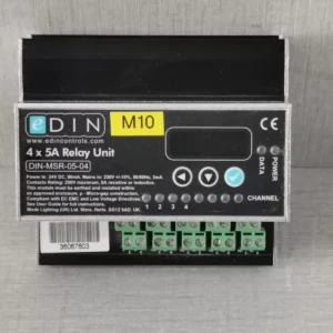 USED EDIN DIN-MSR-05-04 4×5A RELAY UNIT MODULE W/O ANY ACCS.