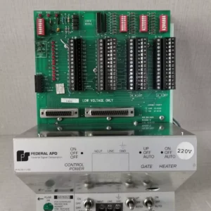 USED FEDERAL APD 20-11793 CONTROLLER + 20-11875 REV.E GATE POWER BOARD