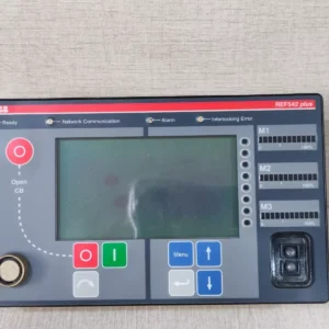 USED ABB REF542plus HMI UNIT 750090-802D- WITH SCRATCHED AND BLACK SPOT ON THE SCREEN