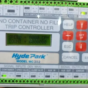 USED HYDE PARK MC382 NO CONTAINER NO FILL TRIP CONTROLLER 100-240VAC -dark screen